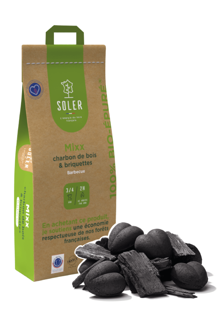 SOLER-Bio-épuré-Mixx charbon de bois et briquettes