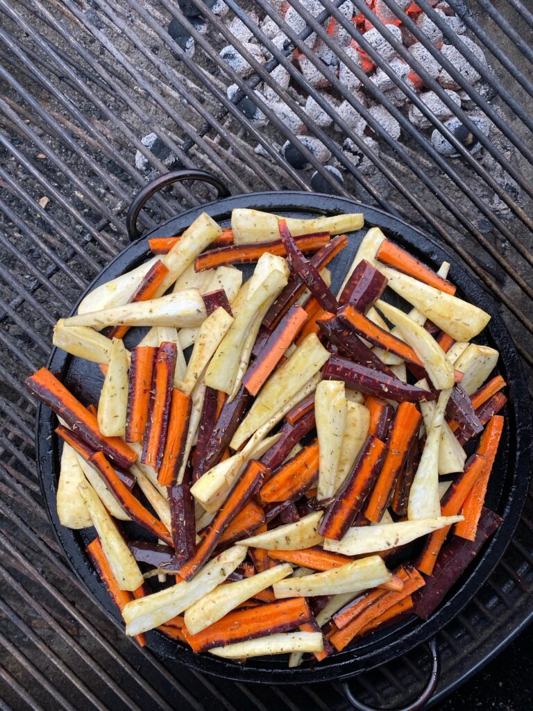 Recette Panais et carottes à l'ancienne au barbecue
