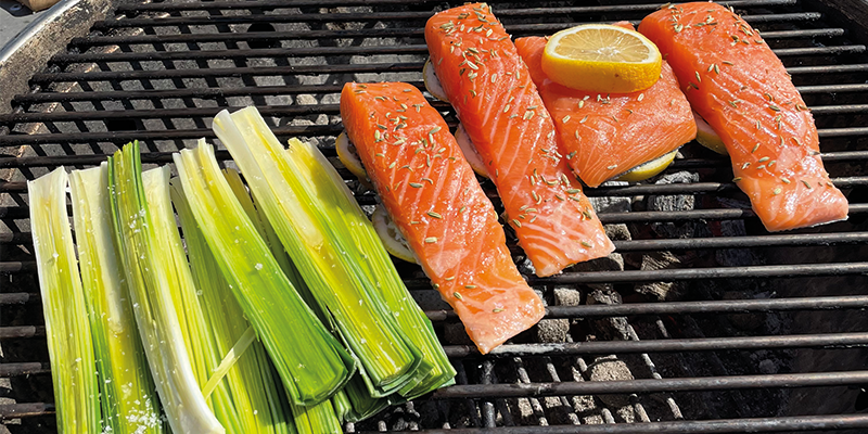 Recette - Barbecue - Saumon - Poireaux