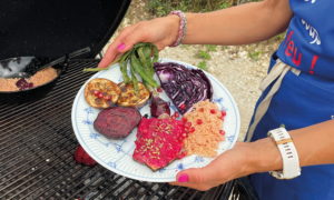 SolerRecetteBarbecueSaumonetlégumesroses