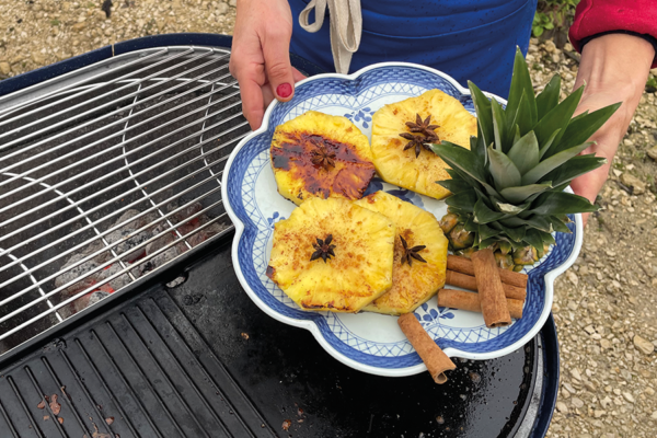 Soler - Recette - Barbecue - Ananas grillé à la cannelle