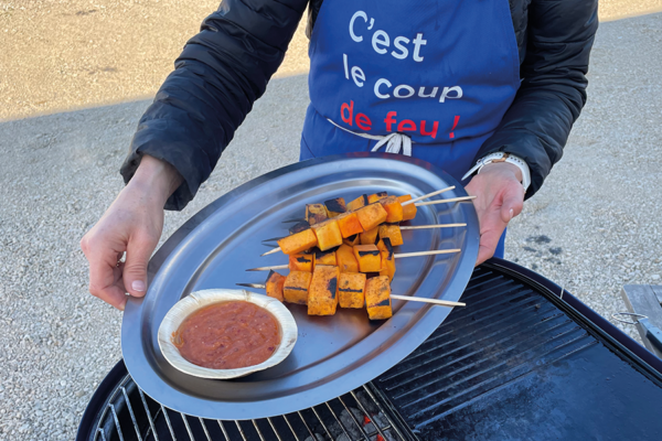 Soler - Recette - Barbecue - Brochettes de butternut à la plancha