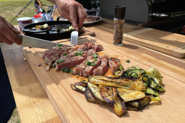 SOLER - Recette - Barbecue - Entrecote et tagliatelles de légumes