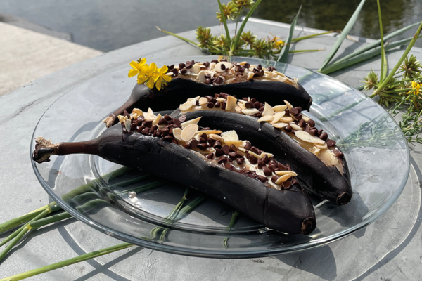 SOLER - Recette - Barbecue - Bananes chocolat amandes