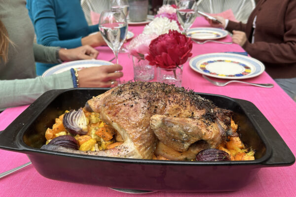 Pintade aux legumes